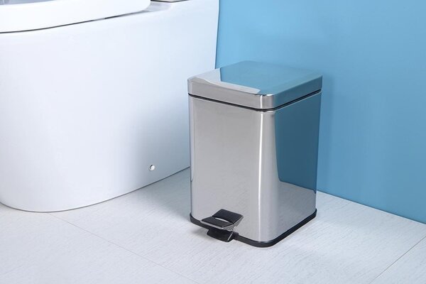 Aqualine Aqualine, SIMPLE LINE odpadkový koš kulatý 20l, leštěná nerez, 27120