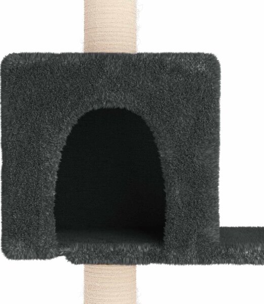 Kočičí strom se škrabacími sloupky sisal Tmavě šedá 177,5 cm 172391