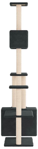 Kočičí strom se škrabacími sloupky sisal Tmavě šedá 177,5 cm 172391