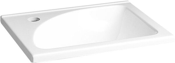 Aqualine Aqualine, Umyvadlo 40x32cm, litý mramor, bílá, LM408