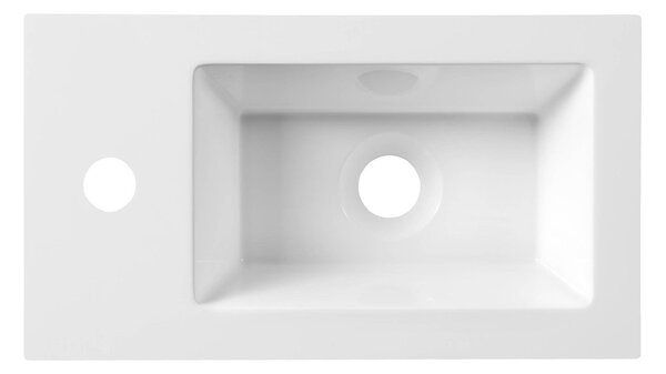 Aqualine umyvadlo 40x22 cm obdélníkový nábytkový bílá lesk LM420