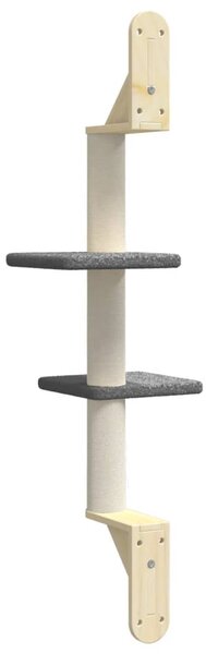 Nástěnné škrabadlo pro kočky se sloupkem tmavě šedé 108 cm 172412
