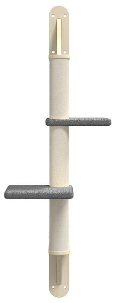 Nástěnné škrabadlo pro kočky se sloupkem tmavě šedé 108 cm 172412