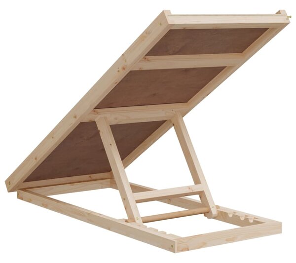 Rampa pro psy šedá 100 x 40 cm masivní jedlové dřevo 172417