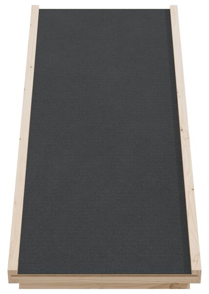 Rampa pro psy šedá 100 x 40 cm masivní jedlové dřevo 172417
