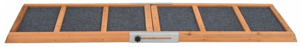 Rampa pro psy šedá 120 x 30 cm masivní jedlové dřevo 172419