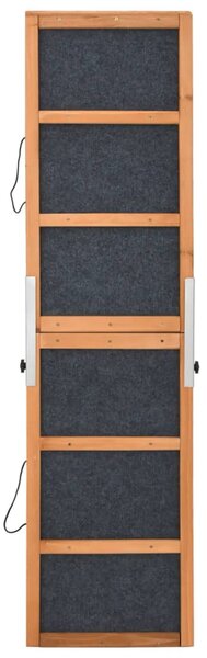 Rampa pro psy šedá 120 x 30 cm masivní jedlové dřevo 172419