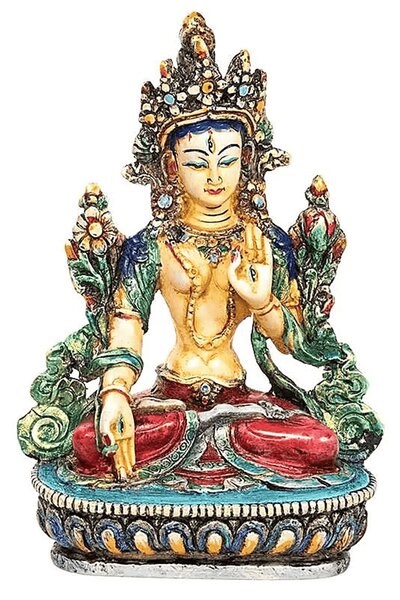 Bílá Tara - žensky Buddha - barevná soška Feng shui