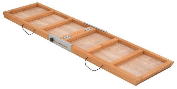 Rampa pro psy šedá 120 x 30 cm masivní jedlové dřevo 172419