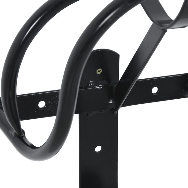 Věšák na uzdu nástěnný černý železo 172451