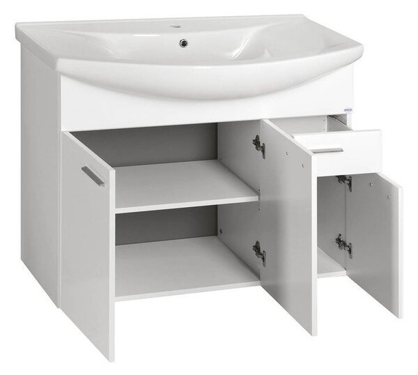 Aqualine Aqualine, ZOJA umyvadlová skříňka 93x74x34cm, bílá, 51094A
