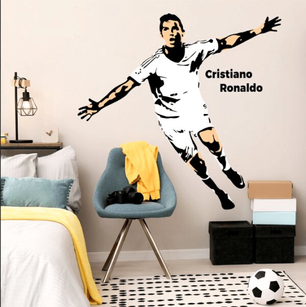 INSPIO-textilní přelepitelná samolepka - INSPIO - výroba dárků a dekorací - Samolepka na zeď - Christiano Ronaldo