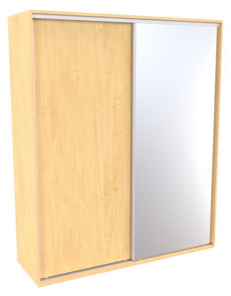 Šatní skříň FLEXI 2 se zrcadlem Varianta barvy: Javor, Šířka: 200 cm, Výška: 240 cm