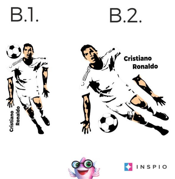 INSPIO-textilní přelepitelná samolepka - INSPIO - výroba dárků a dekorací - Samolepka na zeď - Christiano Ronaldo