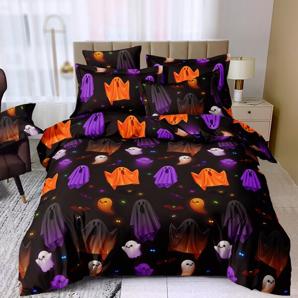 Povlečení z mikrovlákna SPOOKY SOIREE černé Rozměr povlečení: 2 ks 70 x 80 cm | 160 x 200 cm