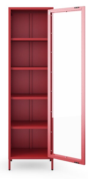 Vitrína LUIGI, 500 x 1800 x 350 mm, Modern: červená