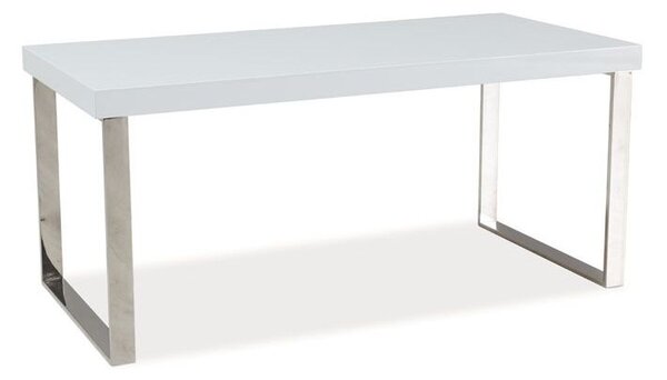 ROSA konferenční stolek chrom, bílý lesk