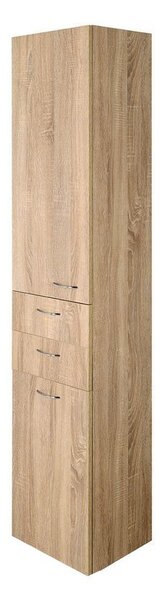 Aqualine Aqualine, ZOJA/KERAMIA FRESH skříňka vysoká s košem 35x184x29cm, levá, dub platin, 51232
