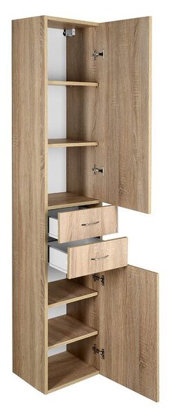 Aqualine Aqualine, ZOJA/KERAMIA FRESH skříňka vysoká 35x184x29cm, dub platin, 51222