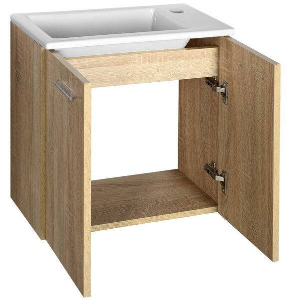 Aqualine Aqualine, ZOJA/KERAMIA FRESH umyvadlová skříňka 49x50x23,5cm, dub platin, 51047DP