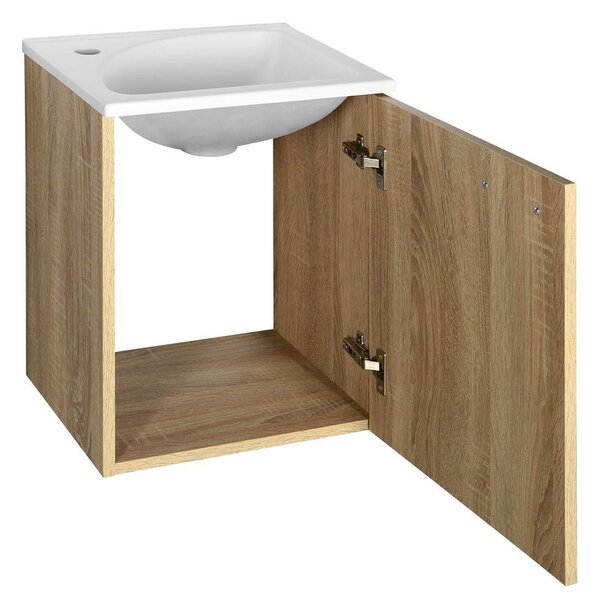 Aqualine Aqualine, ZOJA/KERAMIA FRESH umyvadlová skříňka 40x50x32cm, dub platin, 51048DP