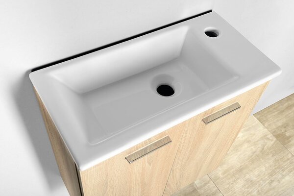 Aqualine Aqualine, ZOJA/KERAMIA FRESH umyvadlová skříňka 49x50x23,5cm, dub platin, 51047DP