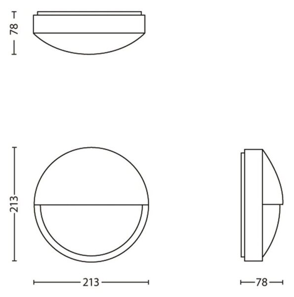 16455/93/16 Capricorn venkovní nástěnné LED svítidlo 1x6W 600lm 2700K IP44, antracitové