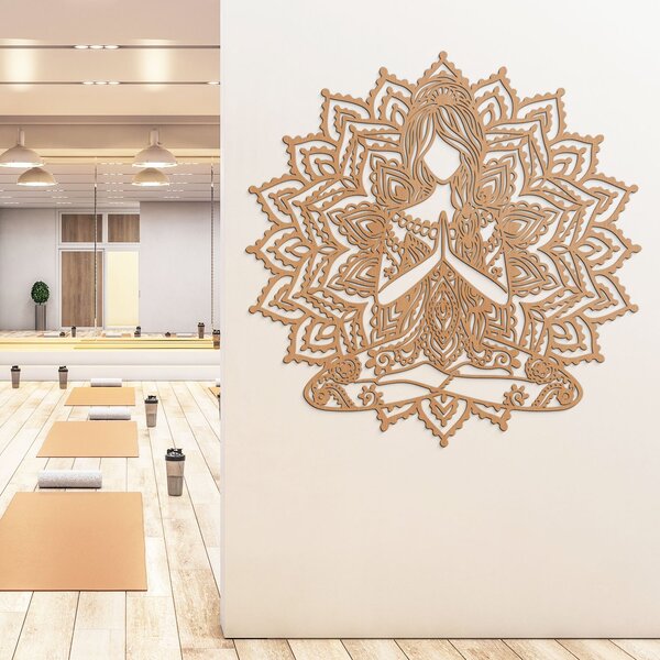 DUBLEZ | Boho mandala na zeď - Jogínka | Obraz