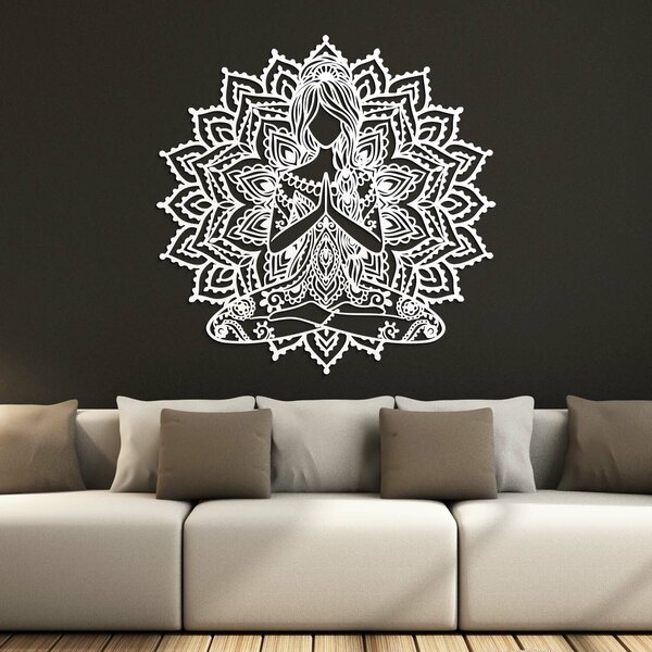 DUBLEZ | Boho mandala na zeď - Jogínka | Obraz