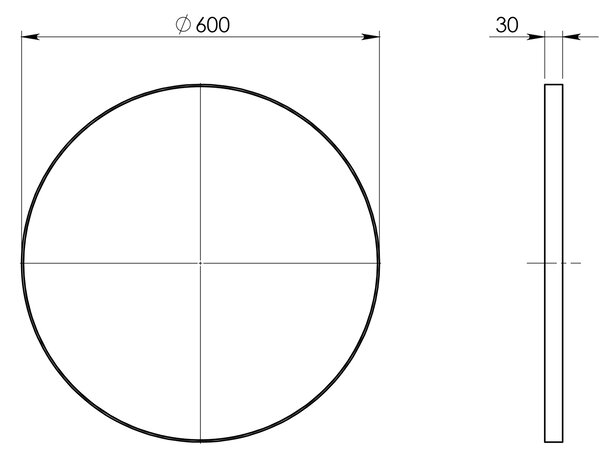 Gedy Gedy, Zrcadlo kulaté v plastovém rámu ø 60 cm, bílá, 600002
