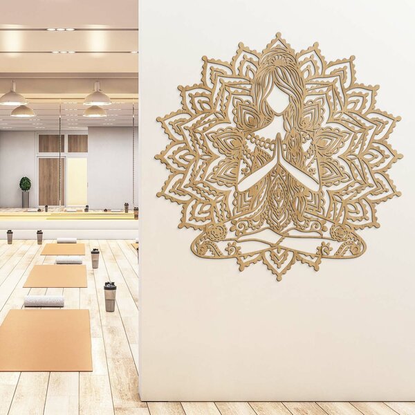 DUBLEZ | Boho mandala na zeď - Jogínka | Obraz