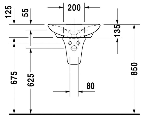 Duravit PuraVida - Umyvadlo 500x420 mm, bez přepadu, bílá 0720500000