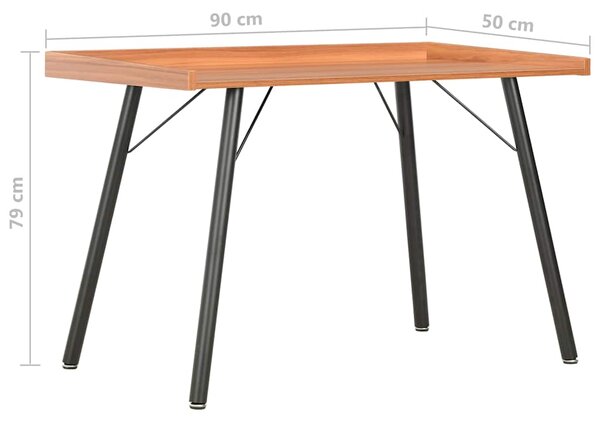 Psací stůl hnědý 90 x 50 x 79 cm 20272