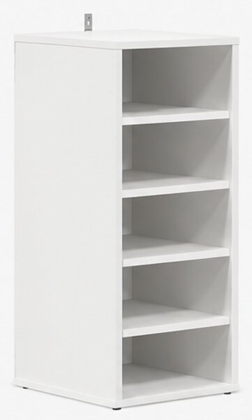 Skříňka na boty, botník, 5 polic, dřevo, 72x36x32 cm, bílá, Dekorino BB20260069