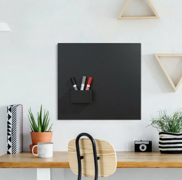 Toptabule.sk Bezrámová křídová magnetická tabule ČERNÁ 100x40 cm