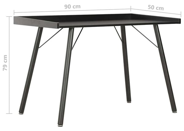 Psací stůl černý 90 x 50 x 79 cm 20270