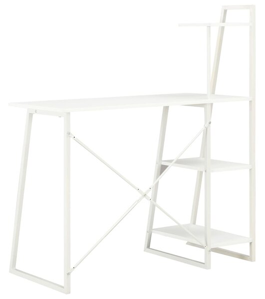 Psací stůl s poličkami bílý 102 x 50 x 117 cm 20282