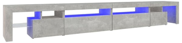TV skříňka s LED osvětlením betonově šedá 290x36,5x40 cm 3152805