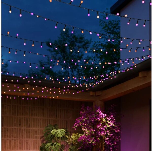 Hue FESTAVIA světelný řetěz 14W 2000-6500K RGB 20m IP54, černý