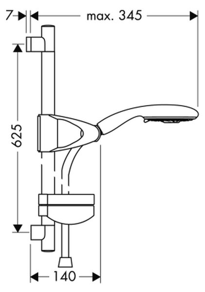 Hansgrohe Raindance E - Sprchová souprava Raindance E 120AIR 3jet, chrom 27887000
