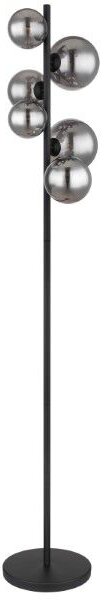 GLOBO 56133-6S RIHA stojací lampa V1550mm 6xG9 matná černá, kouřová