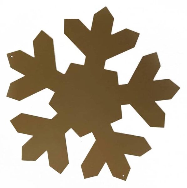 DECOLED Vánoční ozdoba vločka zlatá kovová 30 cm, venkovní