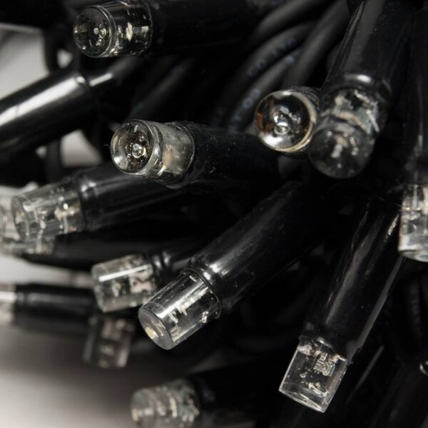 DECOLED Easy Fix LED světelný řetěz, 5 m, venkovní, kontura, teple bílá, 60 diod, černý kabel, IP67