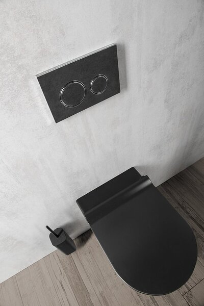 GSI GSI, PURA závěsná WC mísa, Swirlflush, 55x36 cm, černá dual-mat, 881526