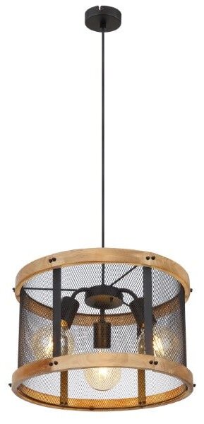 GLOBO 15661H1 JEANIE závěsné svítidlo D400mm 3xE27 matná černá