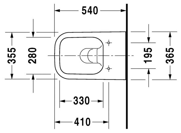 Duravit Happy D.2 - Závěsné WC Rimless®, 540x365 mm, bílá 2222090000