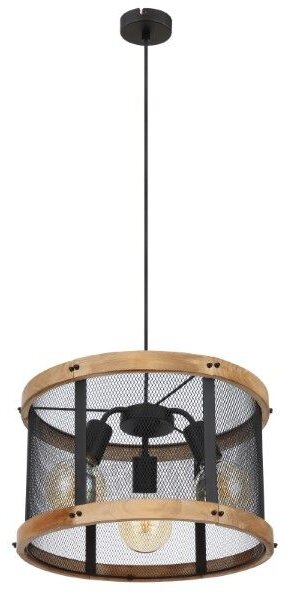 GLOBO 15661H1 JEANIE závěsné svítidlo D400mm 3xE27 matná černá