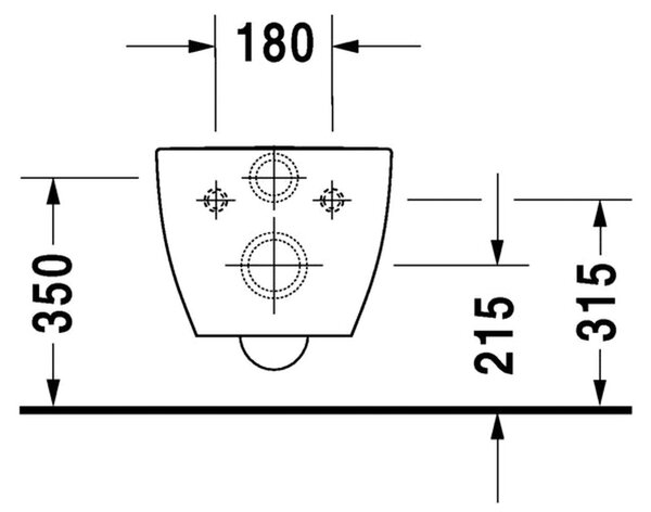 Duravit Happy D.2 - Závěsné WC Rimless®, 540x365 mm, bílá 2222090000