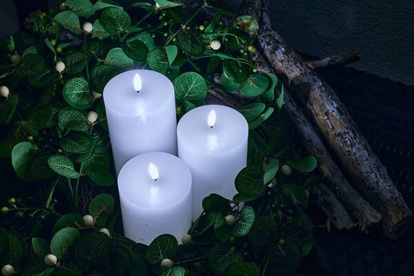 DECOLED Jarní věnec na dveře 40 × 40 × 12 cm, plast, IP44 venkovní