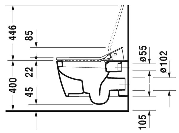 Duravit ME by Starck - Závěsné WC pro SensoWash, bílá 2528590000